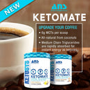 ANS Performance KETOMATE (20 servings) marketing ad for instagram. Ketomate™ is a versatile zero sugar creamer designed to give your favourite beverage an incredible flavour experience, while also boosting mental energy and performance.