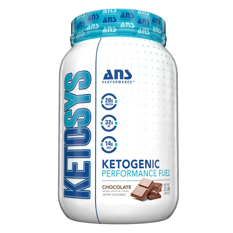 Buy Now! ANS Performance Ketosys (2 lb) Chocolate. KETOSYS™ is a nutritionally balanced supplement with 70% of calories from fat, 20% of calories from protein and low net carbs, making it a delicious and easy support for a ketogenic lifestyle.