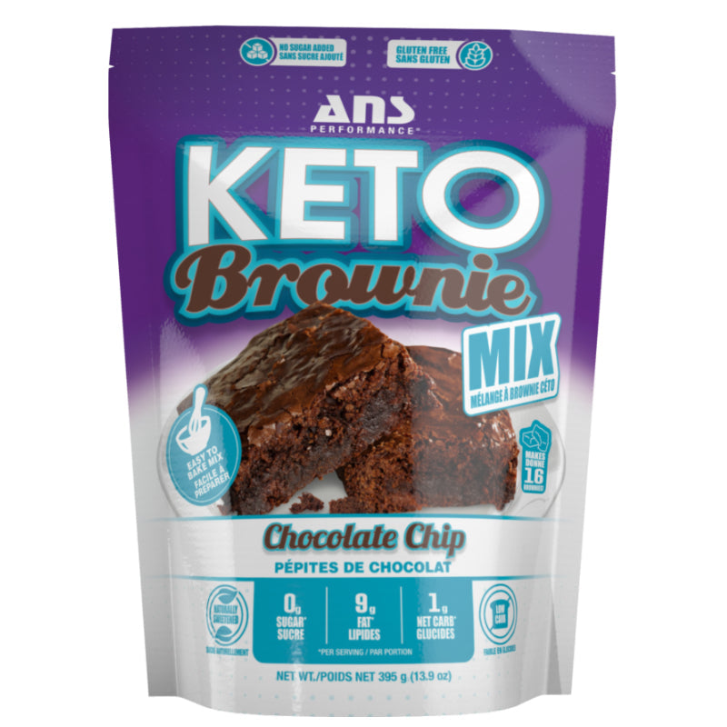 Buy Now! ANS Performance KETO Brownie Mix Chocolate Chip. Ridiculously decadent, super fudgy and intensely chocolatey, these keto brownies make a great indulgent low carb chocolate treat!