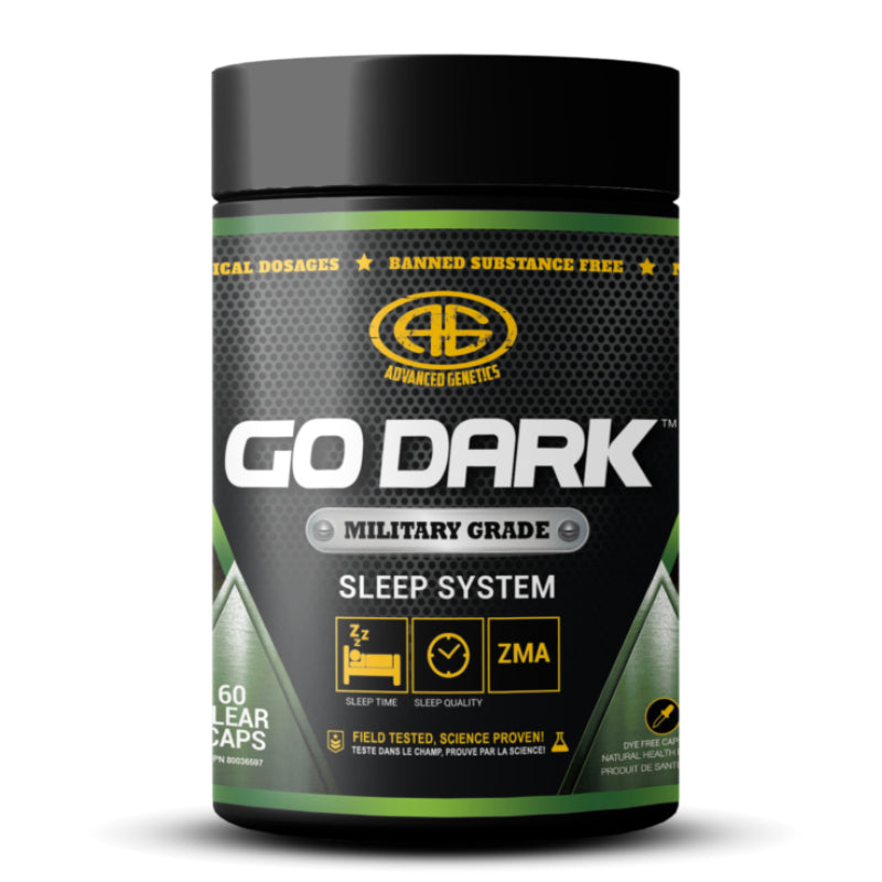 Buy Now! GO DARK (60 caps). Go Dark™ was designed to help you relax and increase your total sleep time and sleep quality. Better, deeper sleep allows the body to produce more hormones such as testosterone & growth hormone.