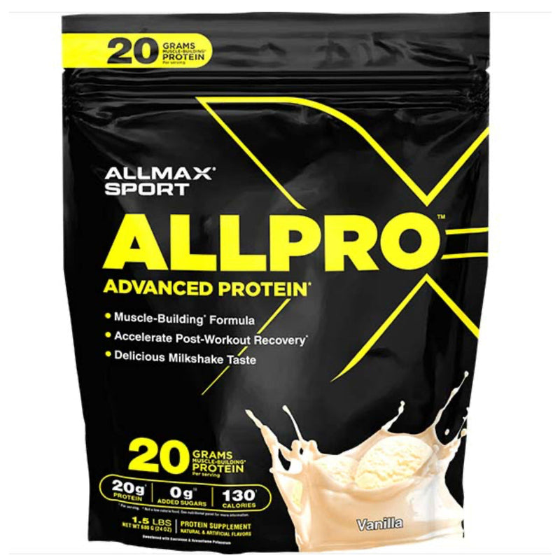 Allmax Nutrition Allpro advanced protein powder vanilla 1.5lb