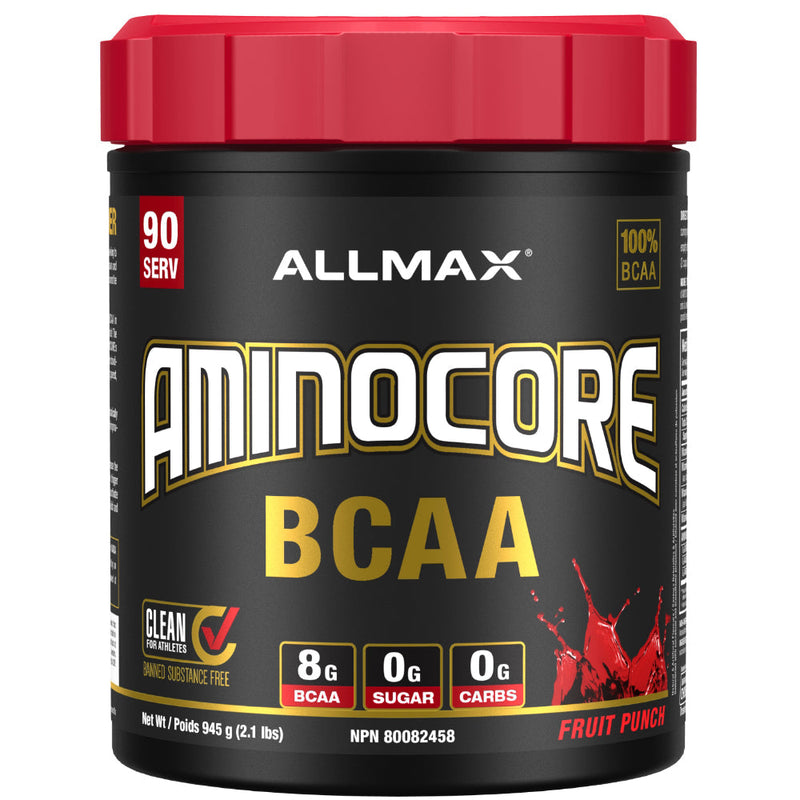 Allmax Nutrition AminoCore 90 Servings BCAA powder amino drink fruit punch