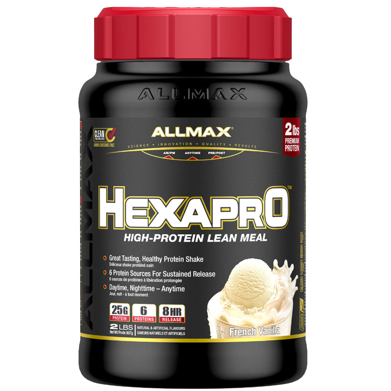 Allmax Nutrition Hexapro 2 lbs Vanilla bottle image.