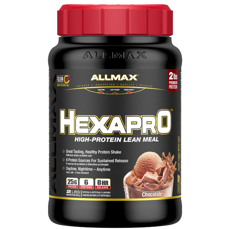 Allmax Nutrition Hexapro 2 lbs Chocolate bottle image.