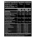 Allmax Nutrition Impact Igniter Sport Blue Raspberry (50 servings) supplement facts of ingredients.