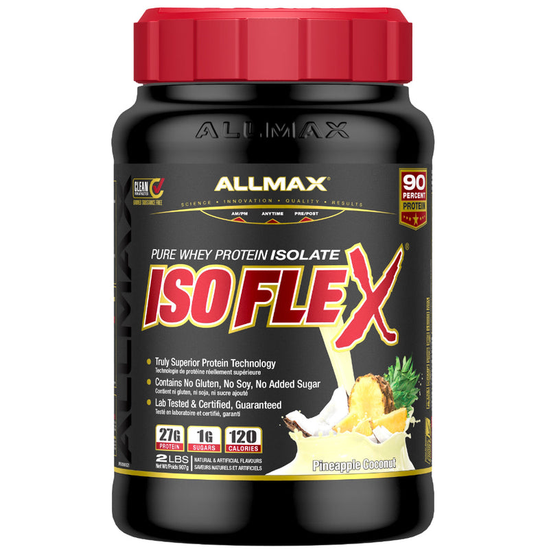 Buy Allmax Nutrition Isoflex 2 lbs Pineapple Coconut protein powder.