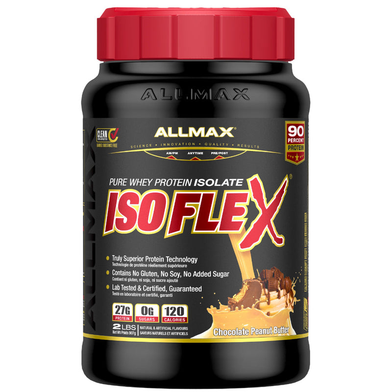 Buy Allmax Nutrition Isoflex 2 lbs Chocolate Peanut Butter protein powder.