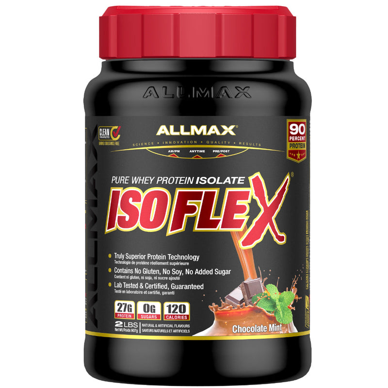Buy Allmax Nutrition Isoflex 2 lbs Chocolate Mint protein powder.