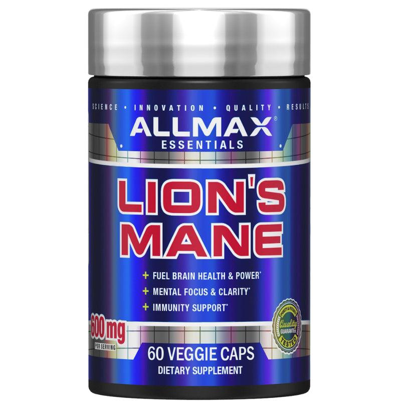 Allmax Nutrition Lion's Mane Extract (60 capsules) bottle image. Highly Advanced Nootropic to Supercharge Your Workout.