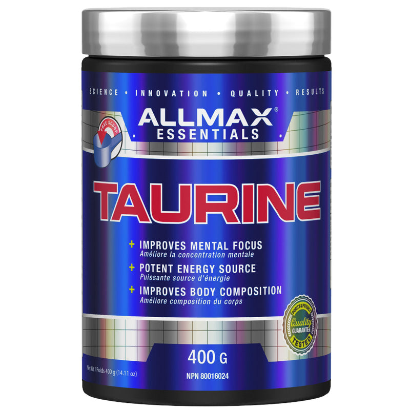 Buy Now! Allmax Nutrition Taurine (400 g) Powder. Helps improve mental focus & energy.