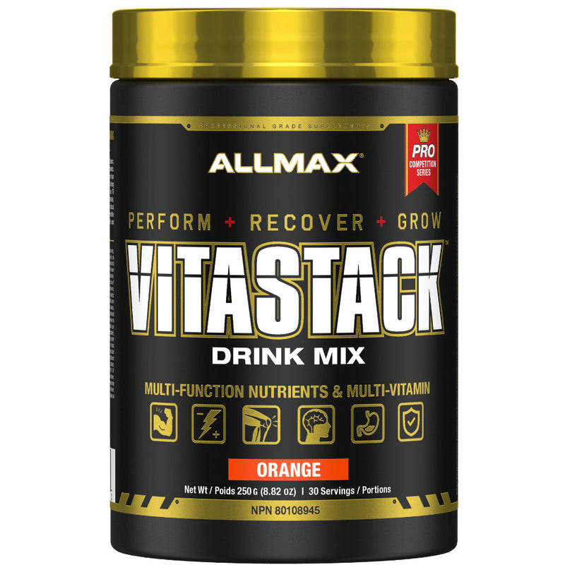 Buy Now! Allmax Nutrition Vitastack Drink Mix. Mullti-function Nutrients & Multi-vitamin orange flavour.