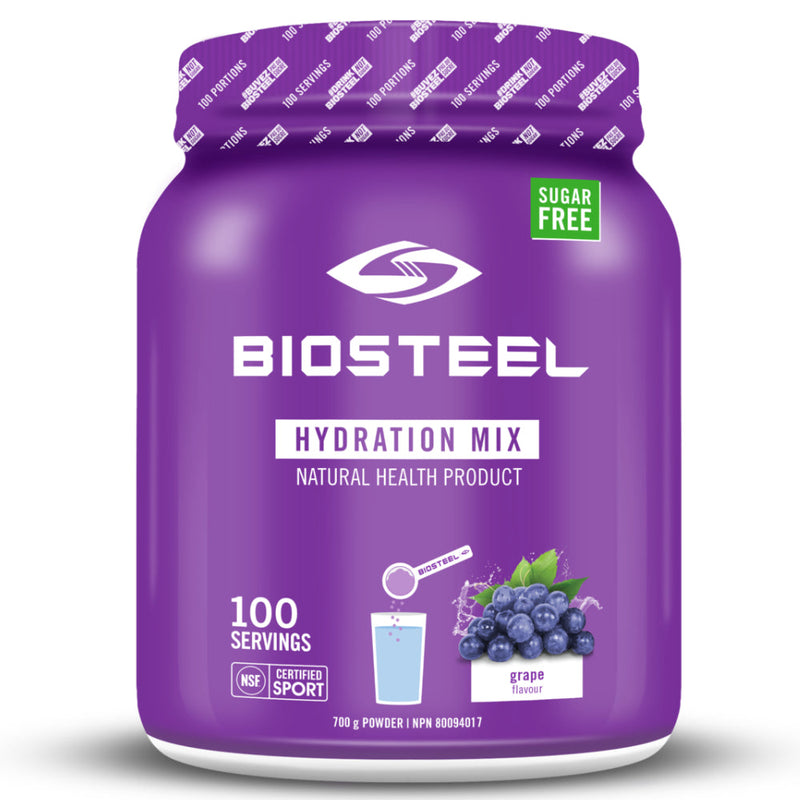 Buy Now! Biosteel Hydration Sports Mix (100 servings) Grape. BioSteel Sports Hydration Mix uses a ratio of amino acids, electrolytes, organic minerals and B vitamins to fuel your body and fight exhaustion.