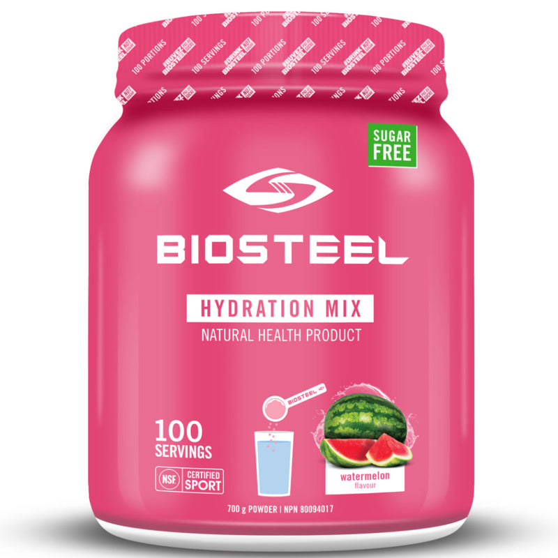 Buy Now! Biosteel Hydration Sports Mix (100 servings) Watermelon. BioSteel Sports Hydration Mix uses a ratio of amino acids, electrolytes, organic minerals and B vitamins to fuel your body and fight exhaustion.