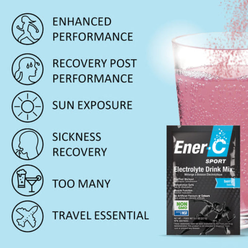 Ener-C Sport Electrolyte Drink Mix Singles(12 Pack Box)