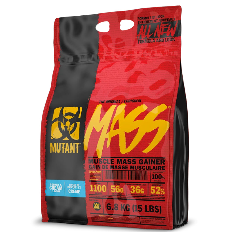 Buy Now! Mutant MASS (15 lbs) Vanilla Ice Cream. Each serving feeds your muscles with a massive 1,100 calories, 56 grams of pure protein, 192 grams of clean carbohydrates and 12 grams of fat.