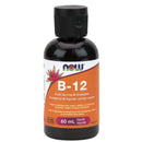 A bottle of NOW Foods B-12 Fast Acting B Complex Liquid, 60 ml.