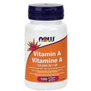 Bottle of NOW Foods Vitamin A 10,000 iu with 100 softgels
