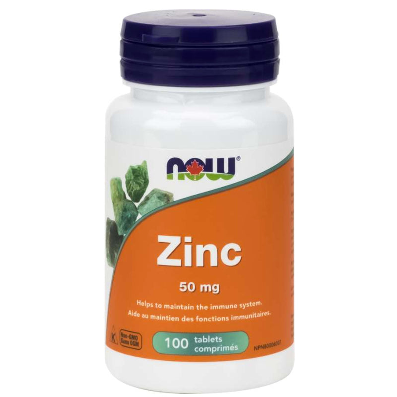 NOW Foods Zinc (Gluconate) 50 mg (100 Tablets)