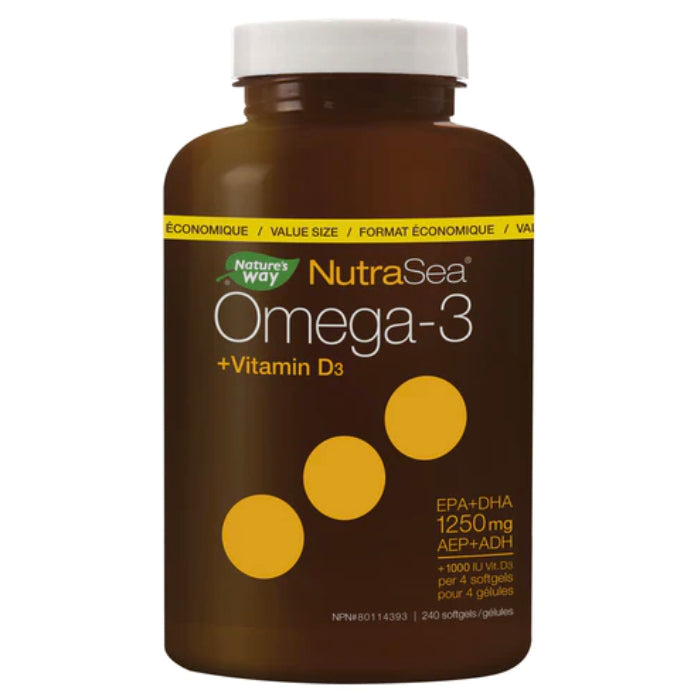 Nature's Way NutraSea Omega-3 +Vitamin D3 (240 caps)