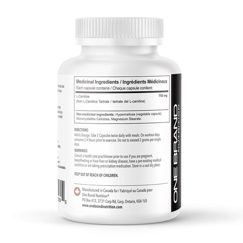 One Brand | L-Carnitine 750 mg (120 caps) | High Potency