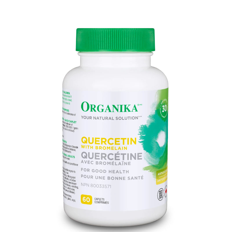 Quercetin with Bromelain 500mg (60 caplets) | Anit-inflamatory & Allergies | Organika