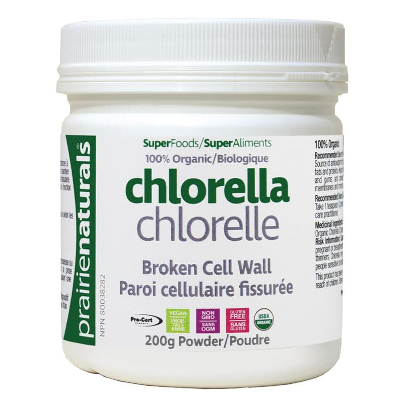 Chlorella Powder (200 g) | Cleanse, detoxify & purify the body | Prairie Natuals