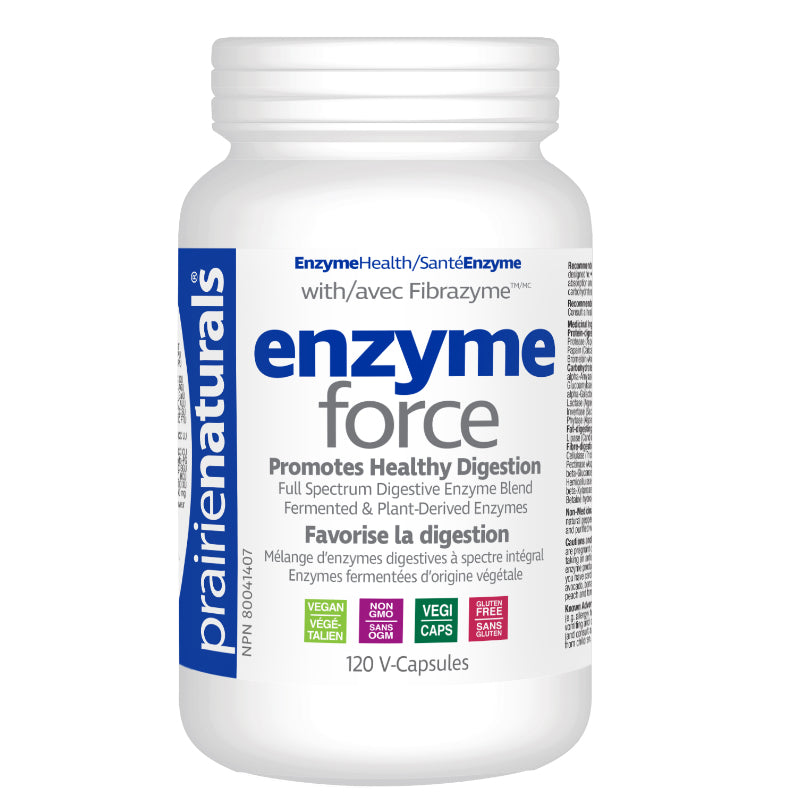 Enzyme-Force (120 Vcaps) | Full Spectrum Digestive Enzymes | Prairie Naturals