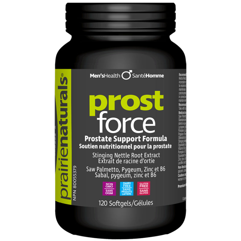 Buy Now! Prairie Naturals Prost-Force (120 Sgels). Prost-Force from Prairie Naturals is a unique blend of herbs and nutrients which directly benefit the prostate gland and urinary system.