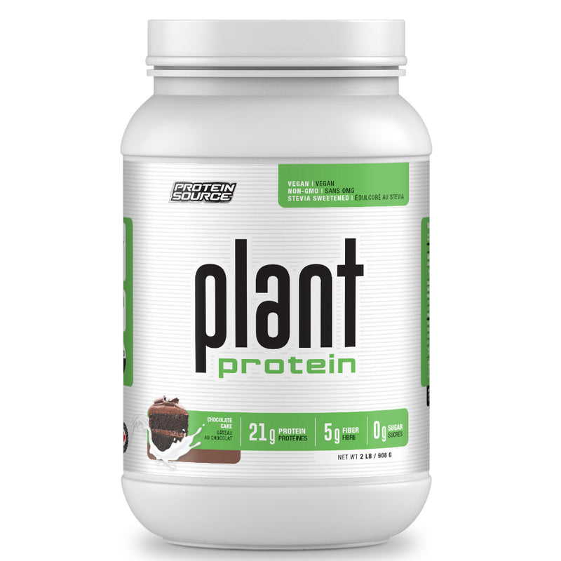 Buy Now! Protein Source Plant Protein (2 lbs) Chocolate Cake. Plant Protein is a 100% plant-based protein powder made up of 2 high quality vegan proteins Fermented Pea & fermented Rice Protein. 