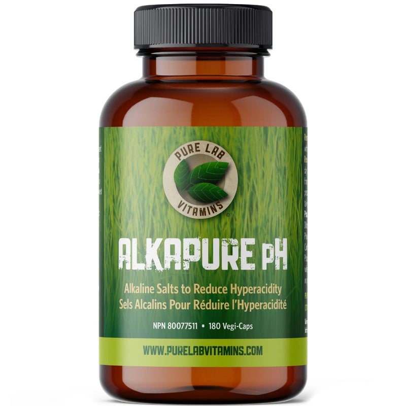 Buy Now! Pure Lab Vitamins | Alkapure pH (180 caps). Antacid Containing Alkaline Salts to Reduce Hyperacidity and Also Acid Indigestion and reflux.