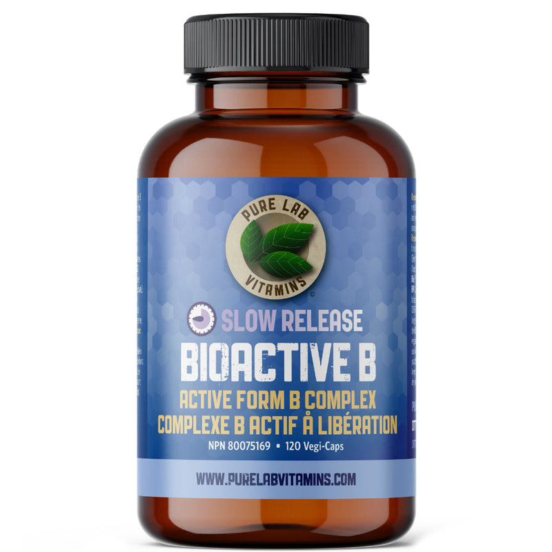Buy Now! Pure Lab Vitamins Bioactive B (120 caps). Balanced B-Vitamins in their active form help metabolize carbohydrates, proteins and fats for energy, tissue support and red blood cell formation.