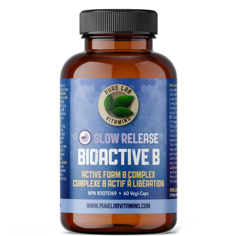 Buy Now! Pure Lab Vitamins Bioactive B (60 caps). Balanced B-Vitamins in their active form help metabolize carbohydrates, proteins and fats for energy, tissue support and red blood cell formation.