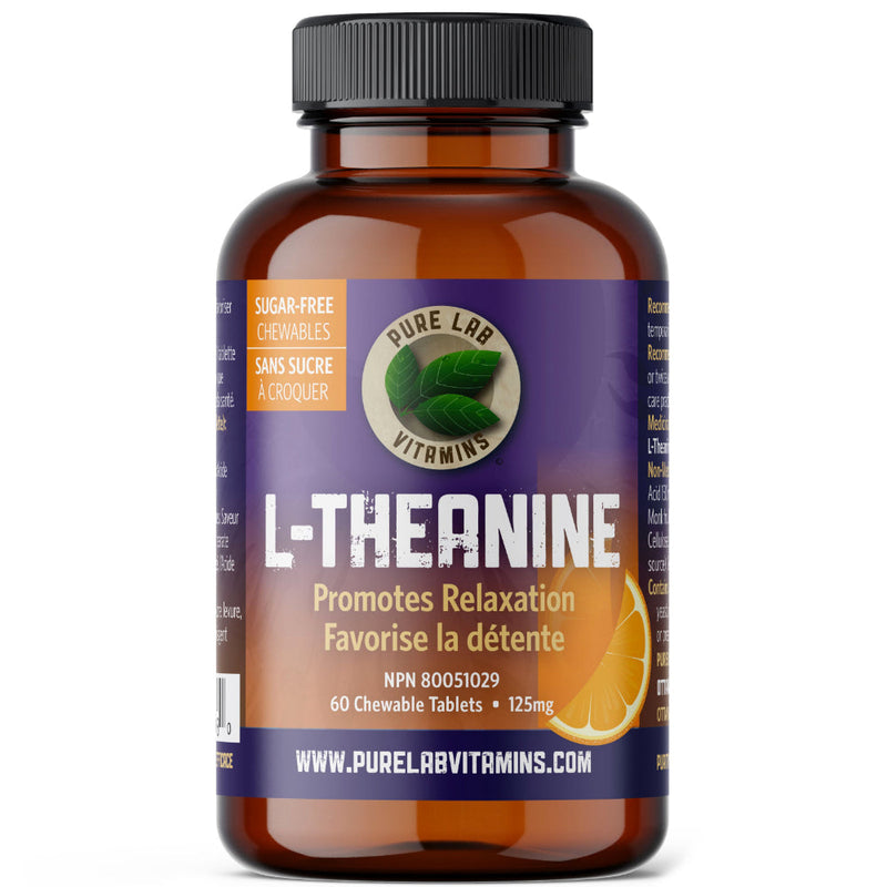 Buy Now! Pure Lab Vitamins L-Theanine Chewables (60 chew tabs). Helps improve mood, sleep and learning capacity, while reducing the feeling of being stressed.