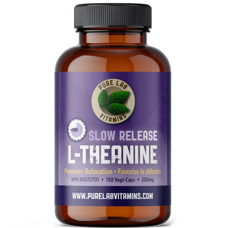 Buy Now! Pure Lab Vitamins L-Theanine Slow Release (150 caps). Helps improve mood, sleep and learning capacity, while reducing the feeling of being stressed.