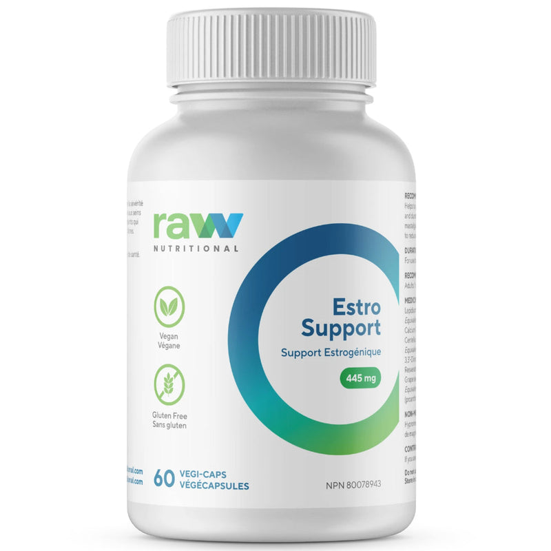Buy Now! Raw Nutritional Estro Support (60 Vegi-Caps). Estrogen influences many health aspects: mood, weight regulation, appetite, libido, menstrual cycle, etc.
