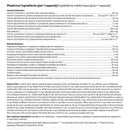 Raw Nutritional Multi + Greens (180 caps) supplement facts of ingredients. Multi + Greens is a unique kind of supplement, available in the form of capsules, giving you the benefits of both multivitamins and greens.