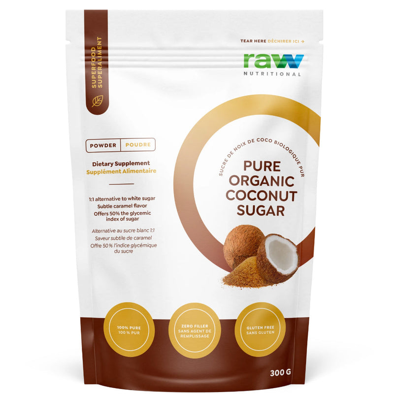 Buy Now! Raw Nutritional Pure Organic Coconut Sugar (300 g). Pure Organic Coconut Sugar contains vitamin C, group B vitamins, potassium, magnesium, iron, zinc, calcium, phosphorus, etc.