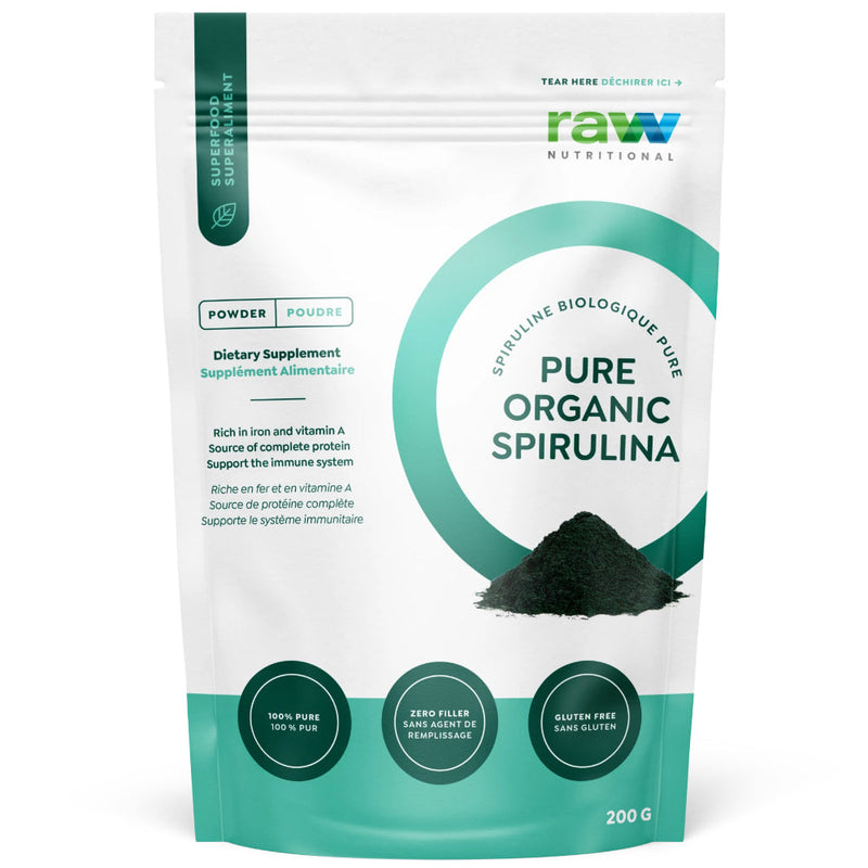 Buy Now! Raw Nutritional Pure Organic Spirulina Powder (200 g). Spirulina is considered the most nutrient-dense food on the planet. Its nutritional profile is complex and contains proteins, carbohydrates, fats, vitamins, and minerals.