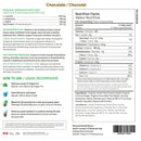 Vegan Pro (2 lbs) Protein Chocolate supplement facts of ingredients. Vegan Pro Protein Powder is healthy and non-bloating blend of organic, plant-based ingredients. 