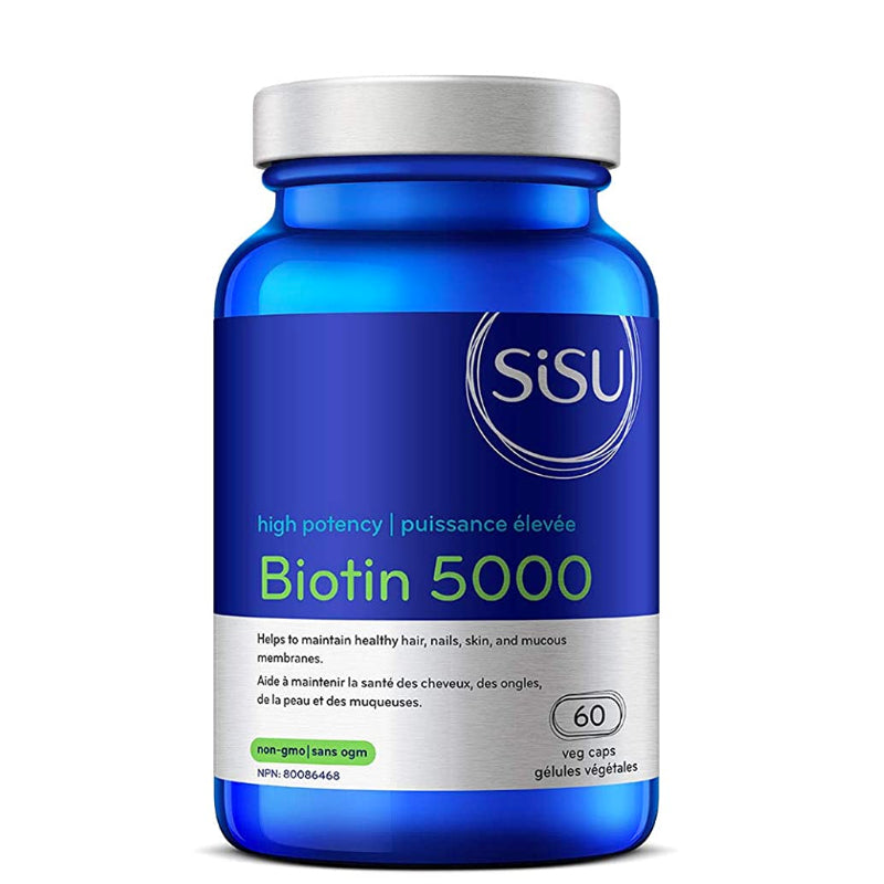 Buy Now! SISU Biotin 5000 (60 Veg Caps). Supports soft, clear skin, and strong, healthy hair and nails. 
