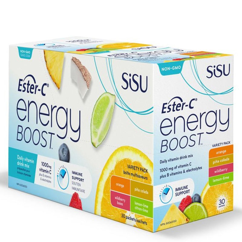 Buy Now! SISU Ester-C Energy Boost (30 Packets). A daily, rehydrating vitamin drink mix. Multivitamin and mineral supplement.
