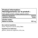 Tested Nutrition L-Citrulline (240 caps) supplement facts. Because Citrulline is a precursor of Arginine, it can aid in the maintenance of healthy Arginine levels.