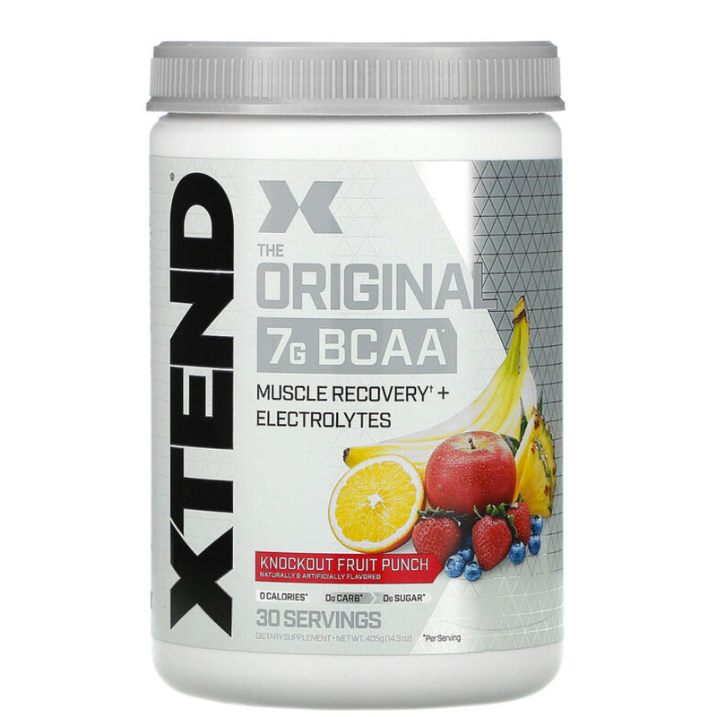 Buy Now! XTEND BCAA (30 servings) Knockout Fruit Punch. Powered by 7 grams of branched chain amino acids (BCAAs), which have been clinically shown to support muscle recovery and growth.