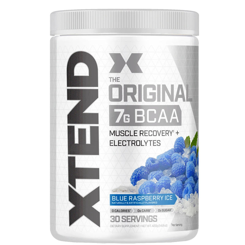 Buy Now! XTEND BCAA (30 servings) Blue Raspberry Ice. Powered by 7 grams of branched chain amino acids (BCAAs), which have been clinically shown to support muscle recovery and growth.