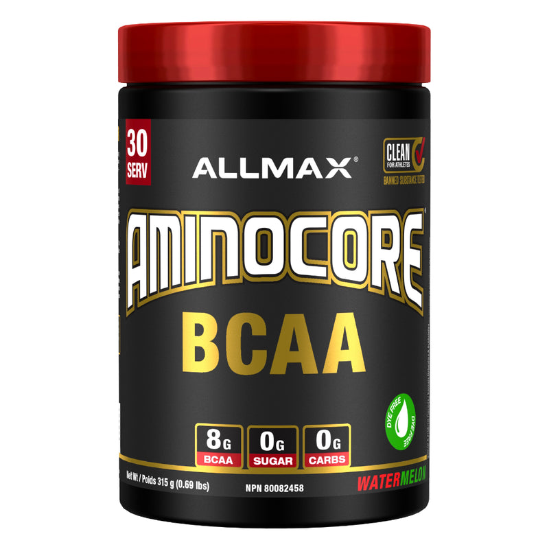 Allmax Nutrition Aminocore BCAA 30 servings Amino Acid Drink Mix Watermelon.