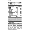Allmax Nutrition Hexapro 5 lbs Vanilla supplement facts of ingredients.