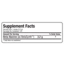 Allmax Nutrition Beta-Alanine pure powder 400 g ingredient and supplement facts.