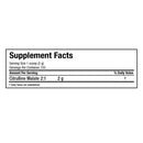 Allmax Nutrition Citrulline Malate 2:1 nitric oxide powder ingredient panel