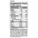 Allmax Nutrition Hexapro 2 lbs Vanilla Supplement Facts of ingredients.