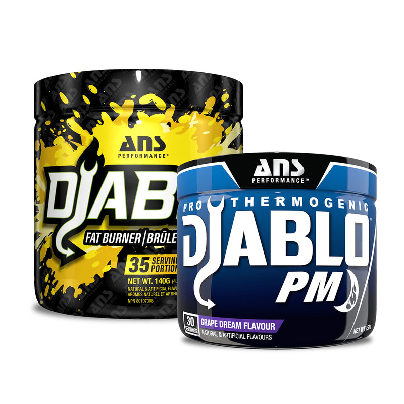 30% OFF ANS Performance Diablo V3 and Diablo PM. This is the Ultimate ANS Performance Fat Burning combination Drink. Drink Diablo V3 during the day for more energy and increased calorie burn. Then, use Diablo PM to continue the burning of calories and help get a better Night's Sleep!